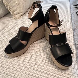 Black Coach Wedge!